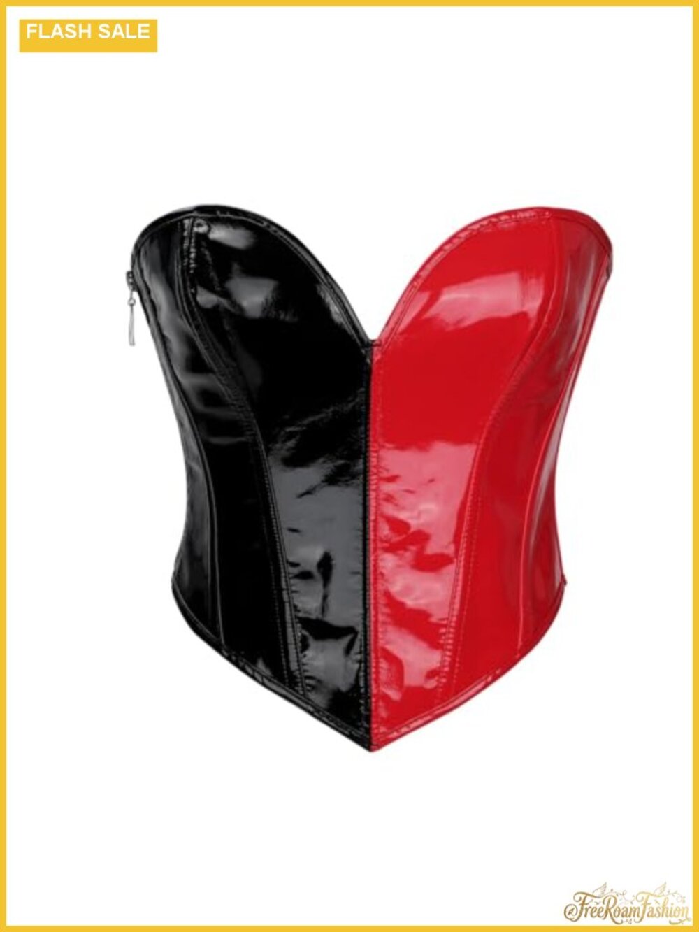 PU Leather Corset Top Strapless Bustier Costume Cosplay